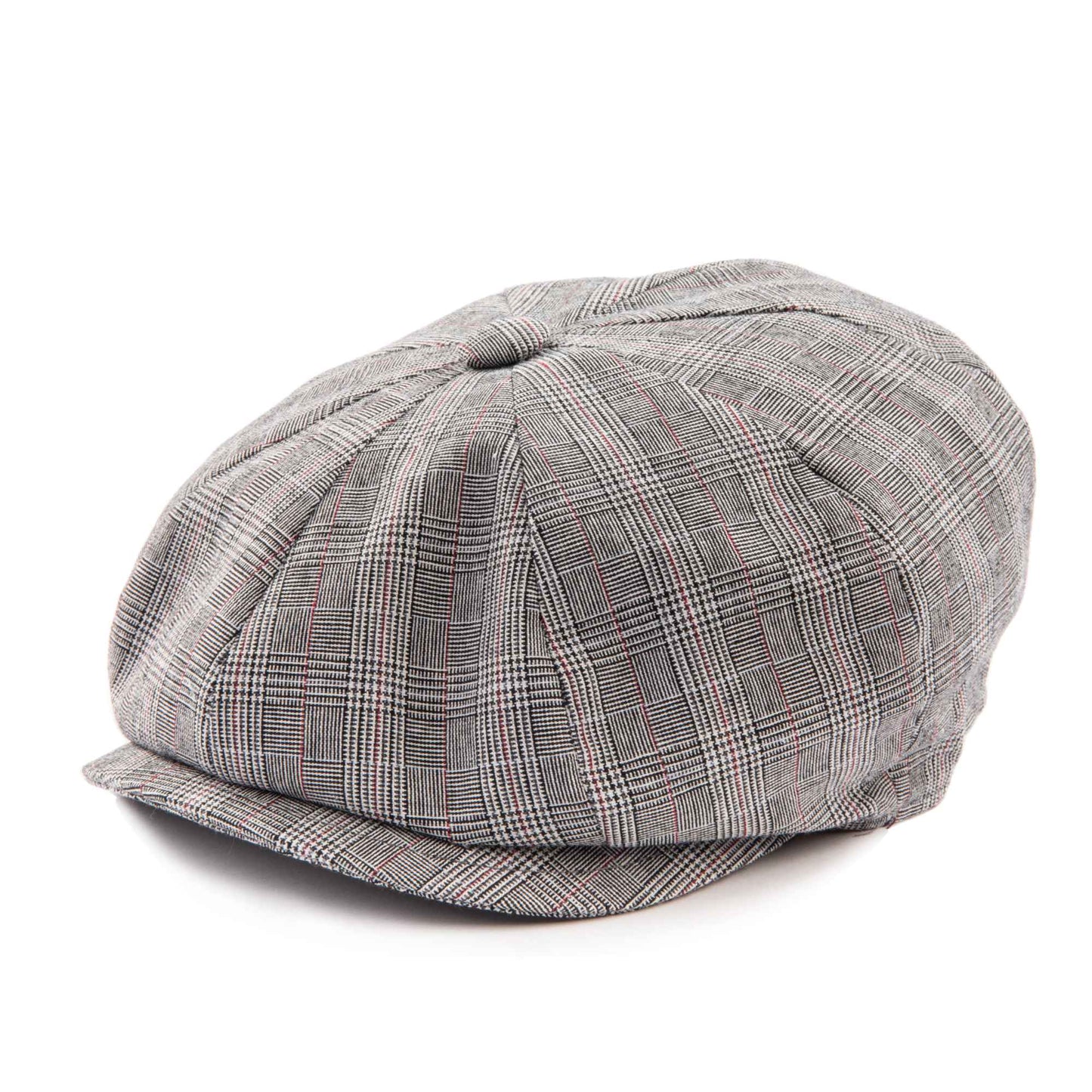 faustmann checkered gatsby cap grey