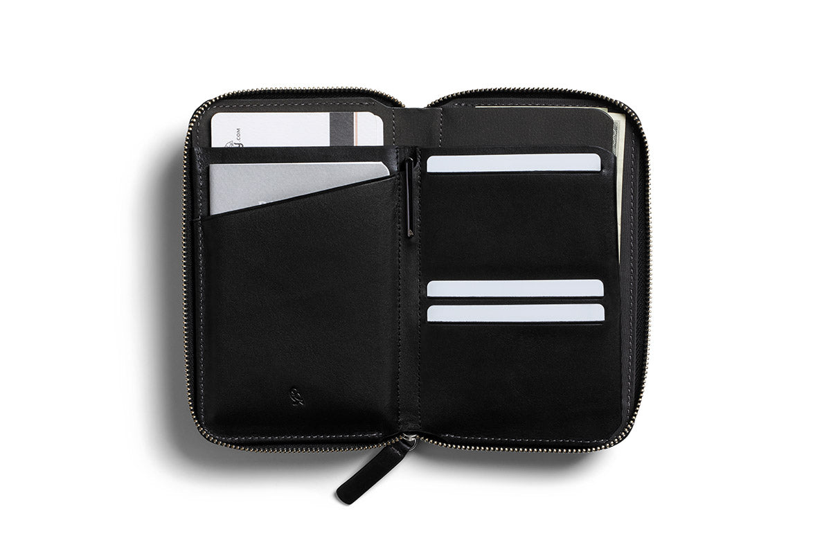 Bellroy travel folio black open