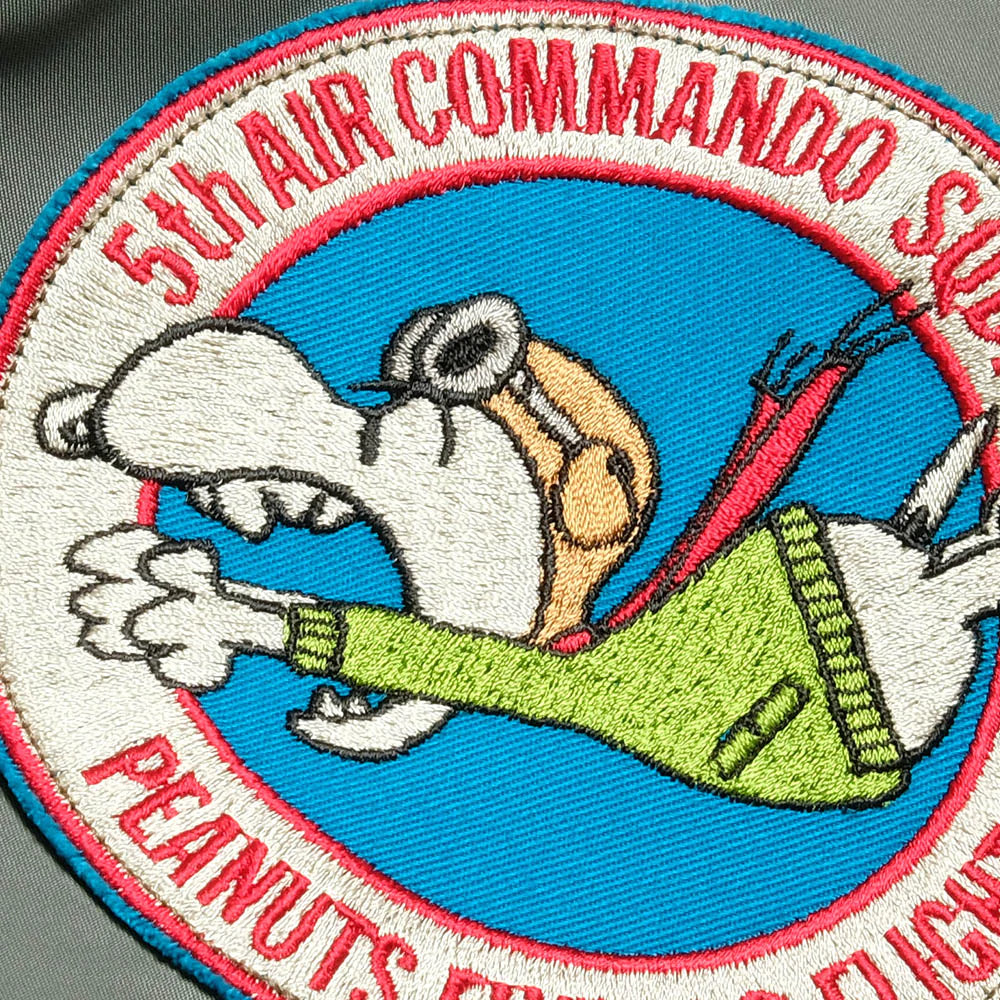 L-2B Peanuts Snoopy Fliegerjacke BR15051 - Salbeigrün