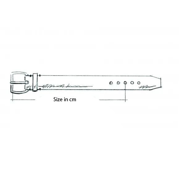 Ledergürtel Messing - Cognac - 4cm