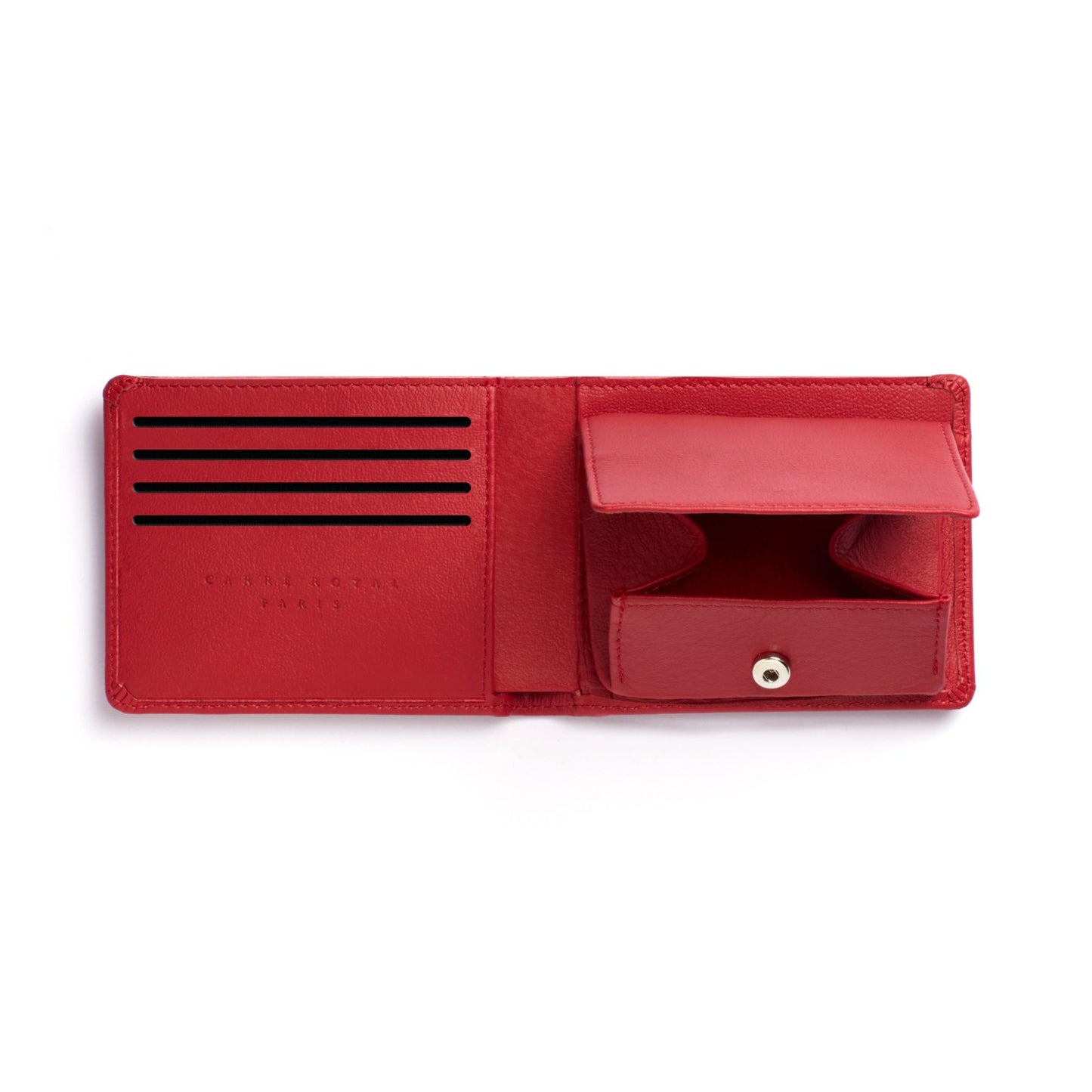 Minimalistische Geldbörse mit Münzfach - Rot