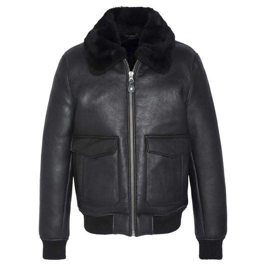 A-2 Sheepskin flight jacket - All Black