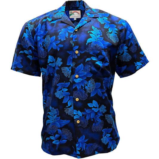 paradise found ohia hawaii shirt navy